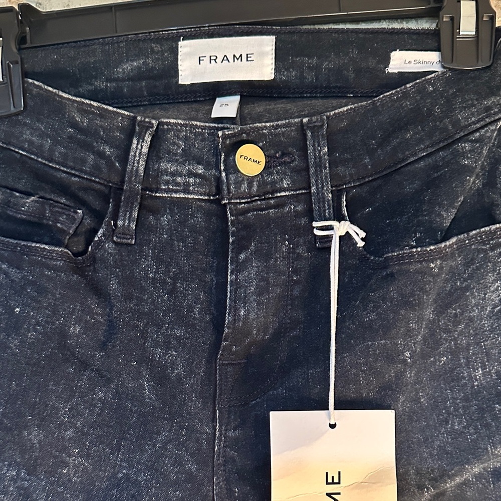 Frame Denim Black Women's Skinny Jeans - Picture 2 of 6
